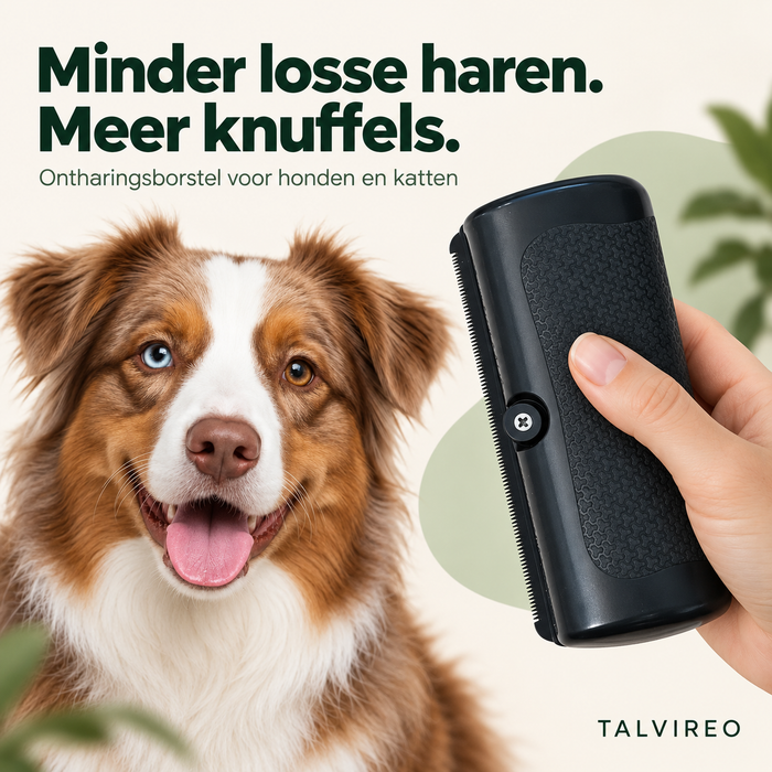 Ontharingsborstel voor langharige honden – M