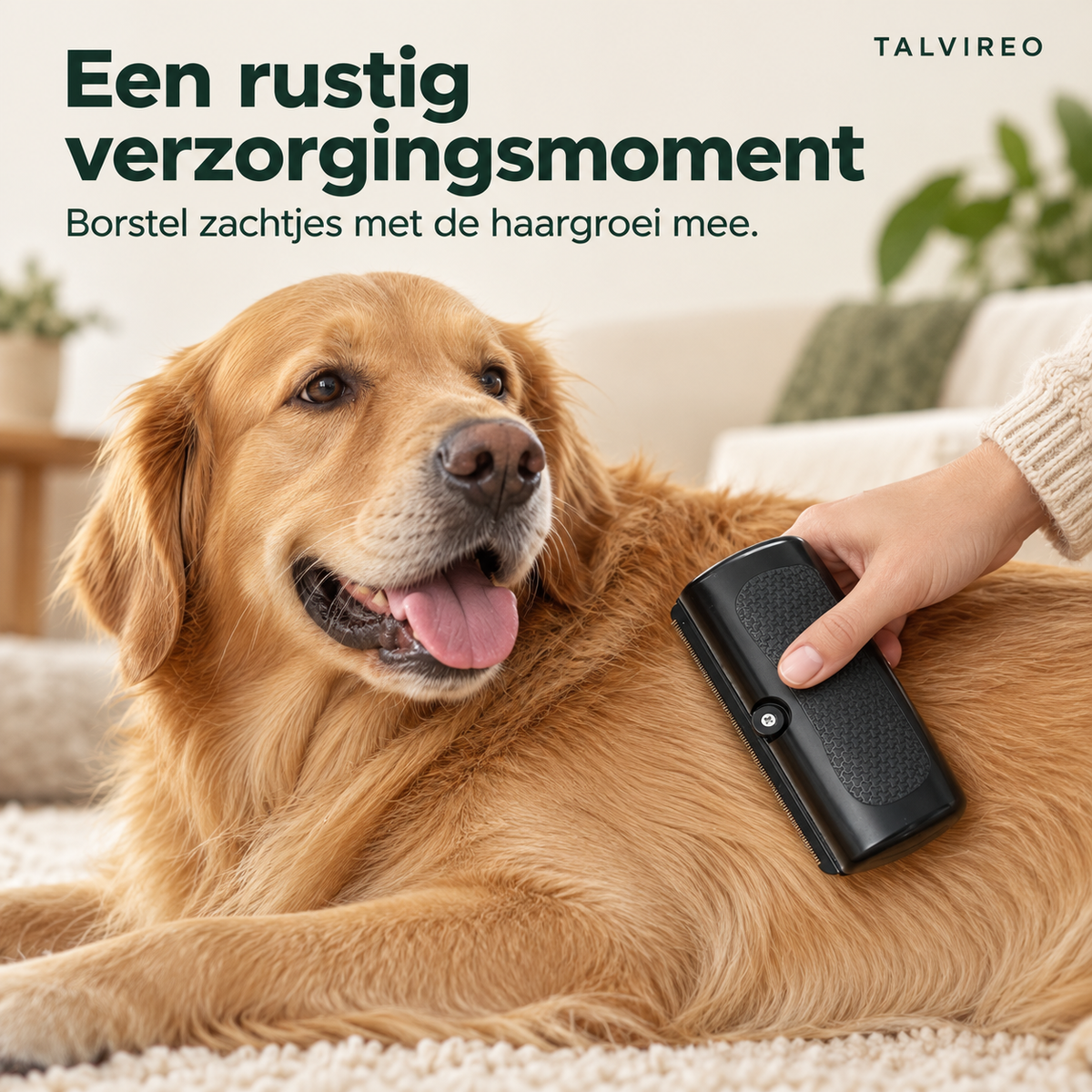 Ontharingsborstel voor langharige honden – M