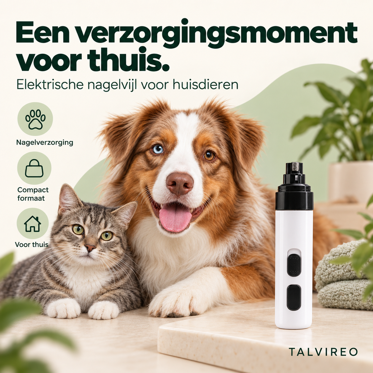 Elektrische nagelvijl voor huisdieren