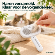 Verzamelde haren van de nevelborstel verwijderen