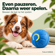 Blauwe actieve speelbal met geel detail — Talvireo