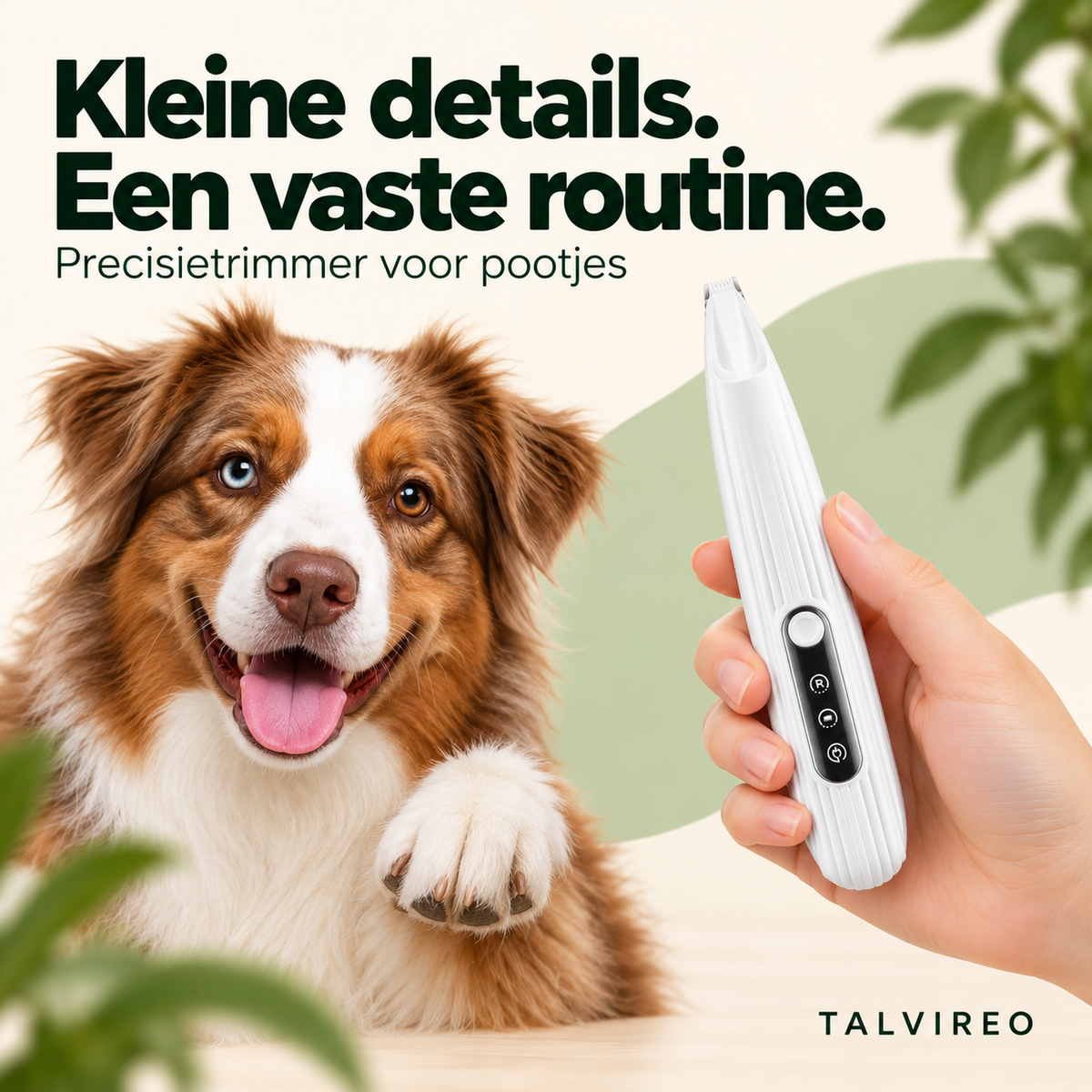 Witte pootjestrimmer met één scheerkop — Talvireo