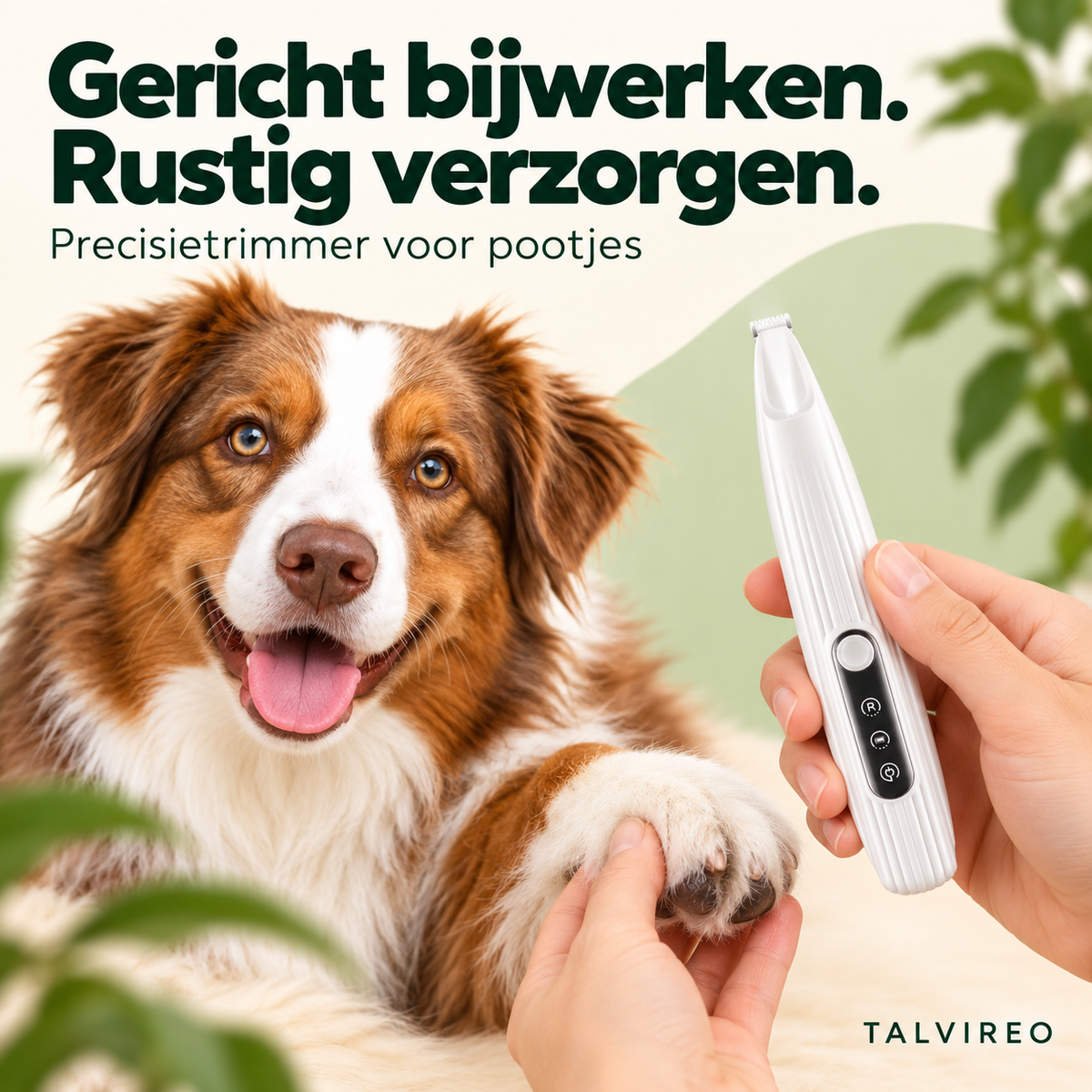 Witte pootjestrimmer met één scheerkop — Talvireo