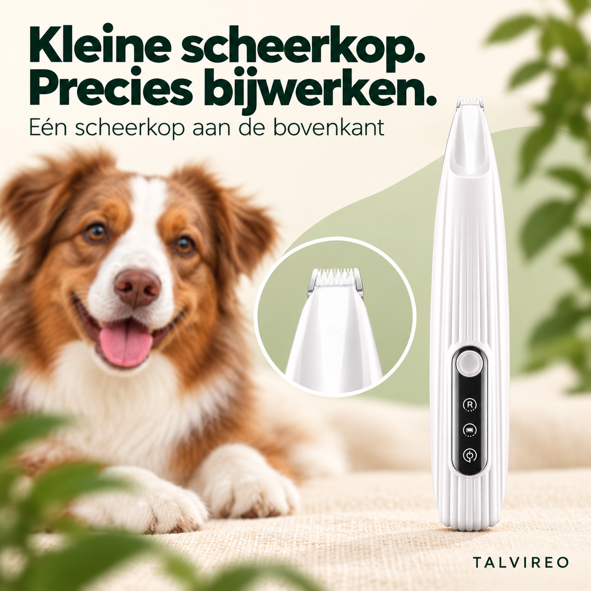 Witte pootjestrimmer met één scheerkop — Talvireo