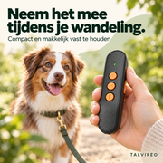 Zwart ultrasoon trainingsapparaat met drie oranje knoppen — Talvireo
