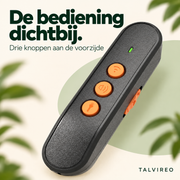 Zwart ultrasoon trainingsapparaat met drie oranje knoppen — Talvireo