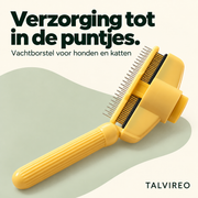 Gele vachtborstel in detail